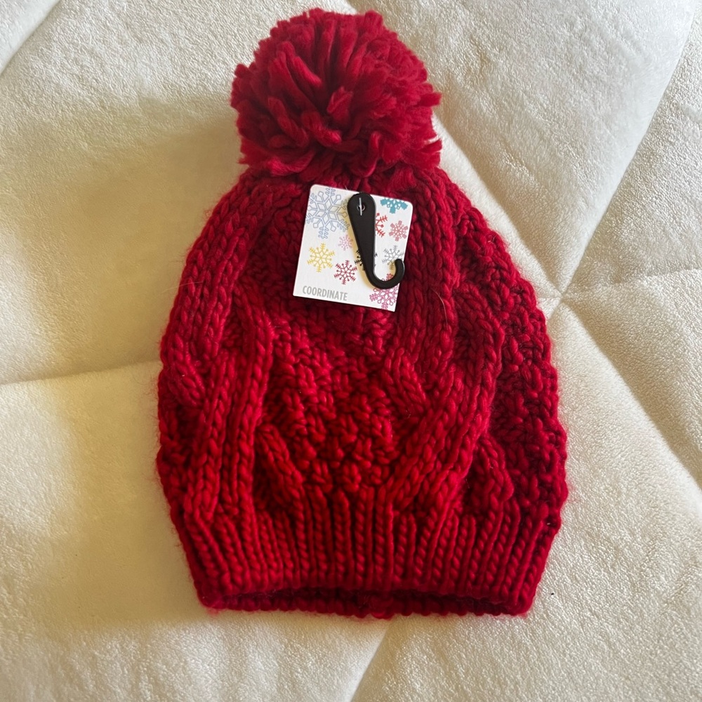 Red Knit Beanie New